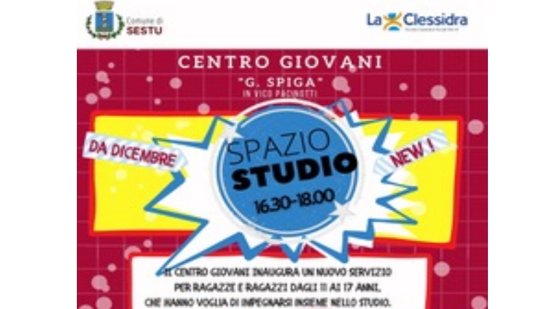 Centro giovani “G. Spiga – Servizio “Spazio Studio”