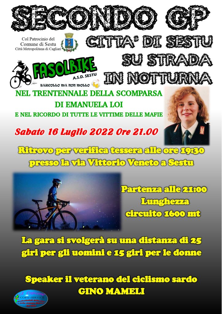 2° GP Città di Sestu – Gara ciclistica su strada in notturna