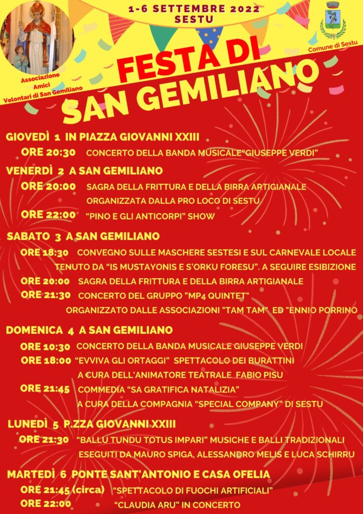 Festa di San Gemiliano 1-6 settembre 2022