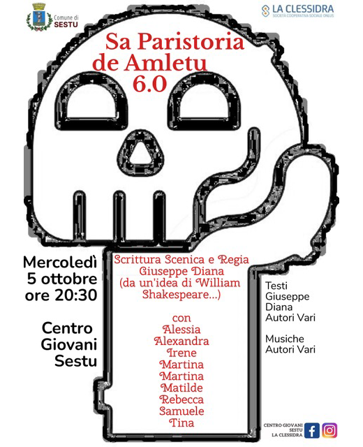 Al Centro giovani di vico Pacinotti mercoledì 5 ottobre va in scena l’Amleto di Shakespeare