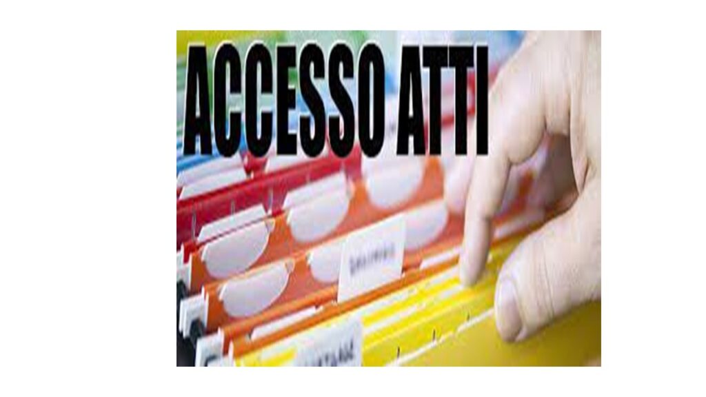 Modulo on-line per la richiesta di accesso agli atti amministrativi