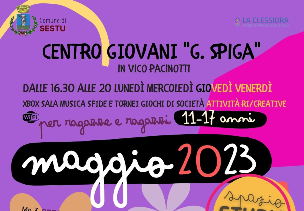 <strong>Centro Giovani di vico Pacinotti. Il programma delle attività per il mese di maggio</strong>