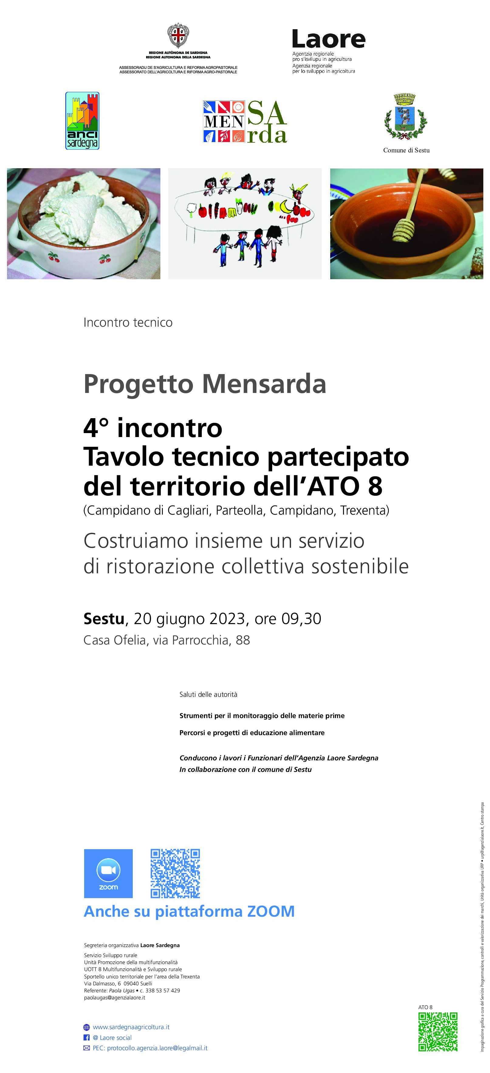 “MENSArda – Mense Sarde a Km 0”: 4° incontro Tavolo tecnico partecipato del territorio dell’ATO 8 (Campidano di Cagliari, Parteolla, Campidano, Trexenta)