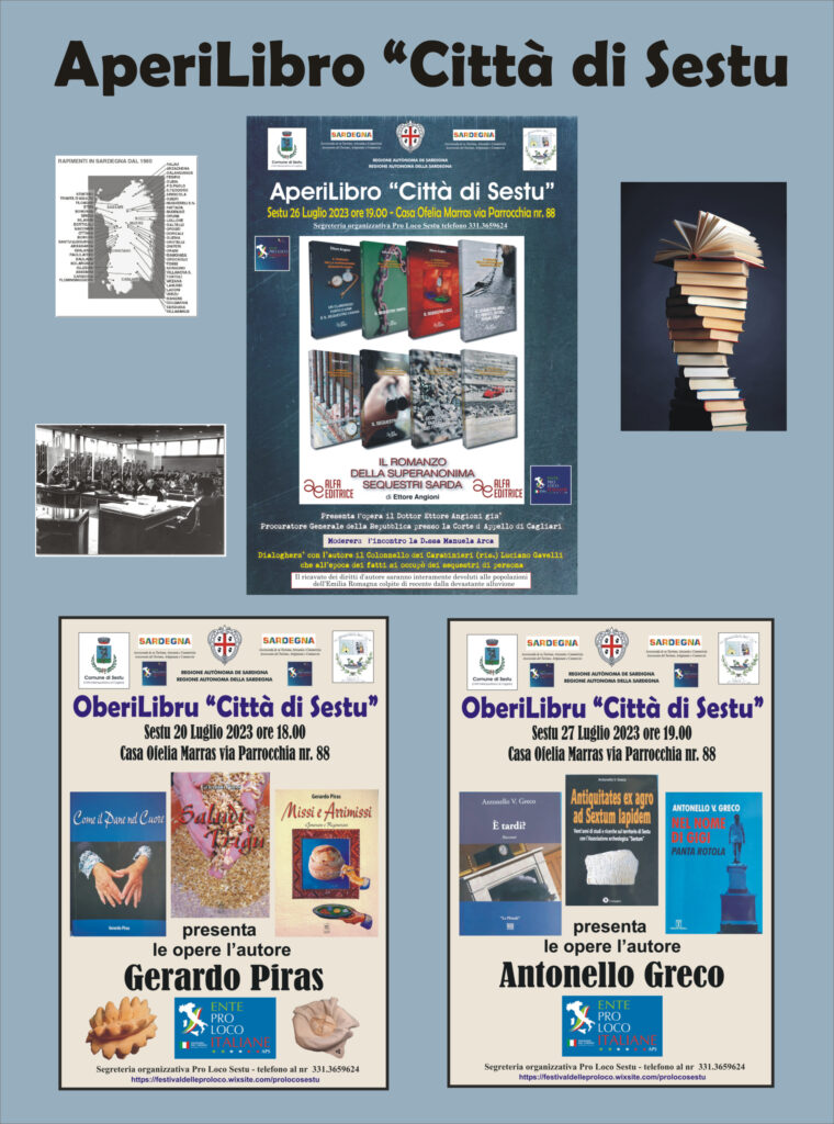 “AperiLibro Città di Sestu” – presentazione di libri di cronaca e di attualità
