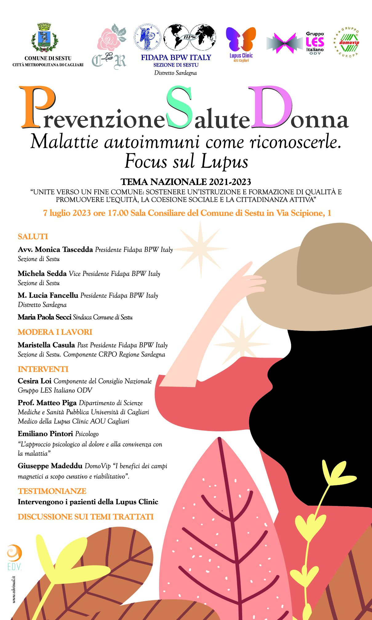 Venerdì 7 luglio il convegno “Prevenzione salute donna: malattie autoimmuni come riconoscerle. Focus sul lupus” a cura dell’ associazione Fidapa BPW Italy
