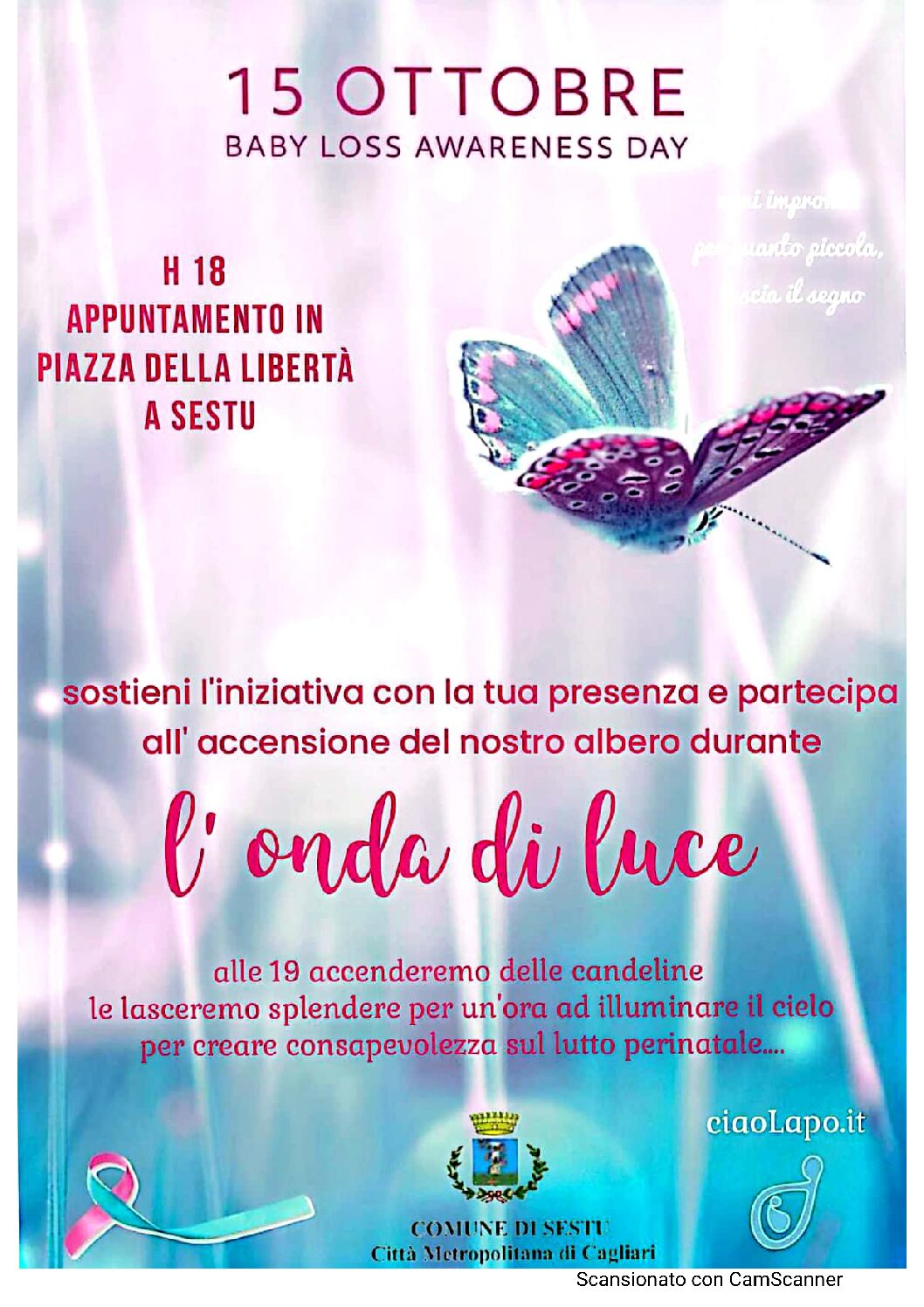 Domenica 15 ottobre alle 18 in Piazza della Libertà l’iniziativa in ricordo delle morti prenatali