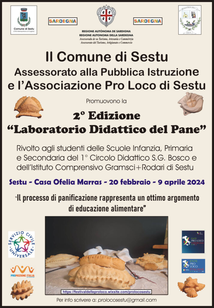 Laboratori didattici del pane con gli alunni delle Scuole statali di Sestu